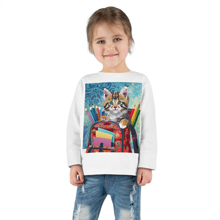 Whiskered Wanderings Toddler Long Sleeve Tee