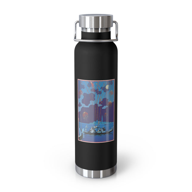 Fireworks in Venice by George Barbier Copper Vacuum Insulated Bottle, 22oz