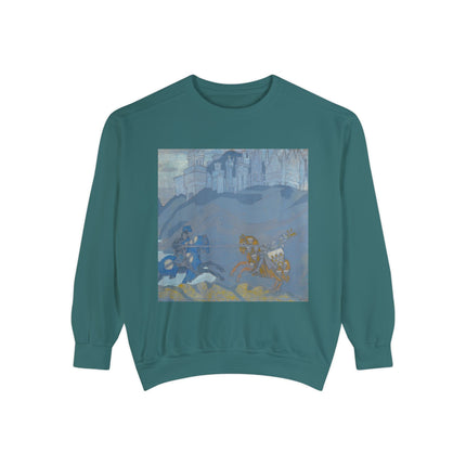 The Duel by Nicholas Roerich Unisex Garment-Dyed Sweatshirt