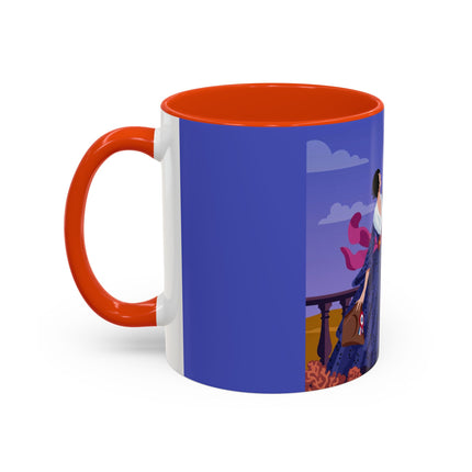 The Dawn Serenade Colorful Mug (11oz, 15oz) – Rooster Beauty, Morning Charm & Art Deco Elegance