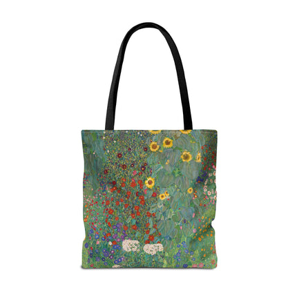Farm Garden with Sunflowers by Gustav Klimt Tote Bag (AOP)