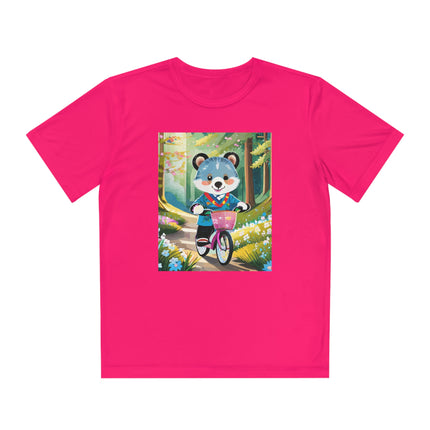 Furry Cyclist Youth Competitor Tee – Woodland Adventure & Playful Charm