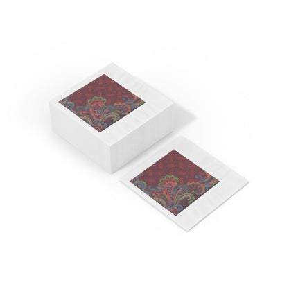 Design for a Carpet by Anonymous I White Coined Napkins