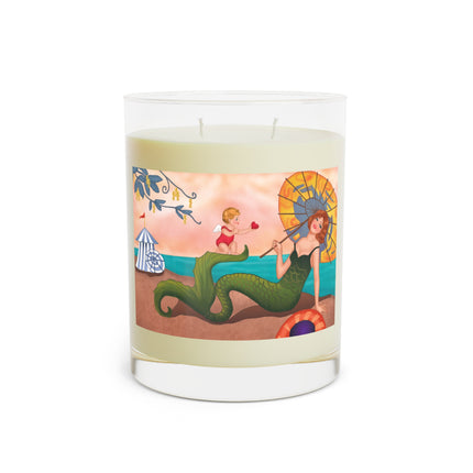 Mermaid with Parasol and Cupid by George Barbier Scented Candle - Full Glass, 11oz