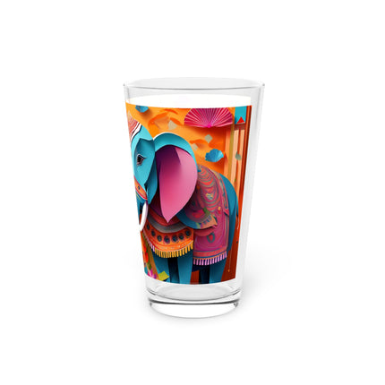 Elephant at an Autumn Festival Glass, 16oz