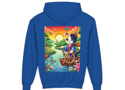 Sailor Kitten’s River Adventure Youth Heavy Blend Hooded Sweatshirt