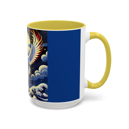 Majestic White Crane Colorful Mugs (11oz, 15oz)