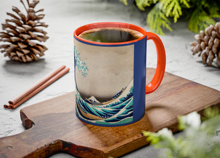 The Great Wave off Kanagawa by Katsushika Hokusai Colorful Mugs (11oz, 15oz)