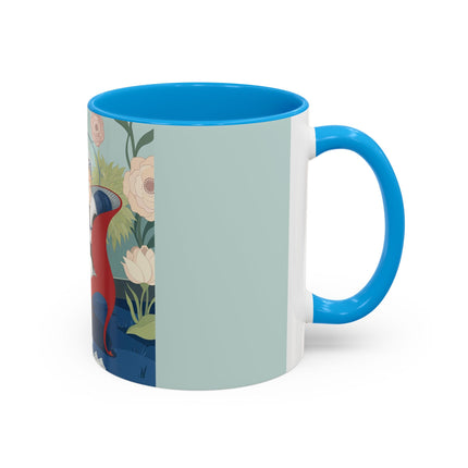 The Lady Of The Scarlet Chaise Colorful Mugs – Art Deco Romantic Elegance