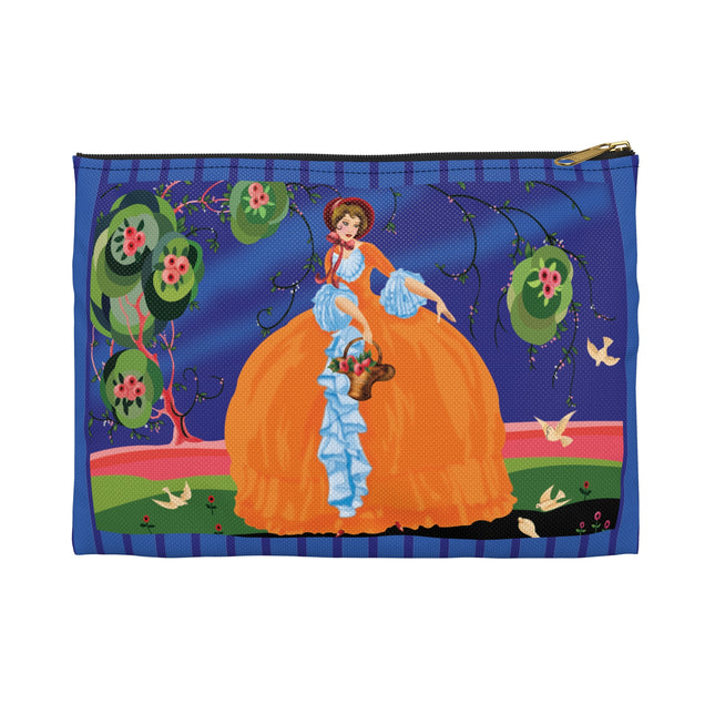 Spring Whispers Accessory Pouch – Vintage Art Fashion Design