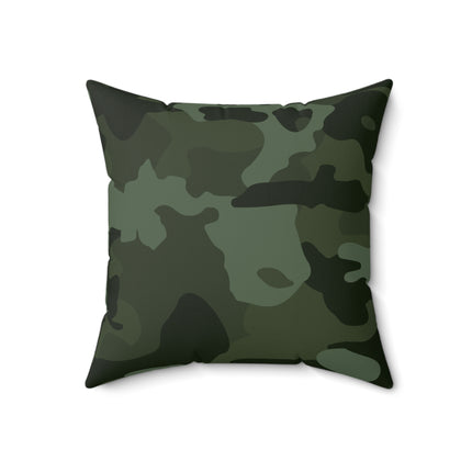 Classic Camouflage Print Spun Polyester Square Pillow