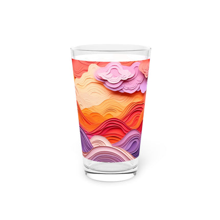 Dramatic Sunset Sky Glass, 16oz