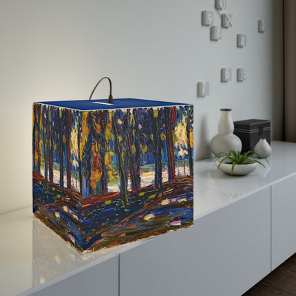 In the park of St. Cloud – Fall II by Wassily Kandinsky Light Cube Lamp