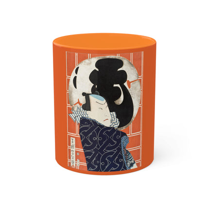 The Actor Bandō Hikosaburō V and the Mo troupe by Tsukioka Yoshitoshi Colorful Mugs, 11oz