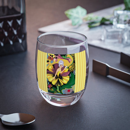 Enchanted Pansy Elegance Whiskey Glass
