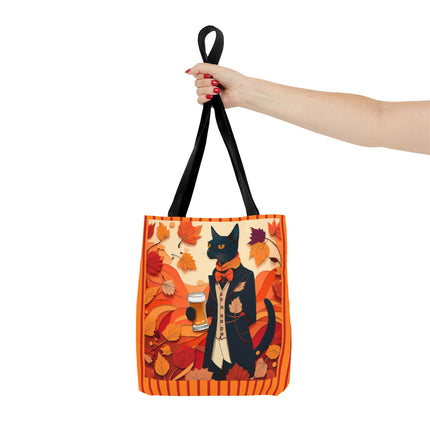 Siamese Cat at an Autumn Harvest Fair Tote Bag (AOP)