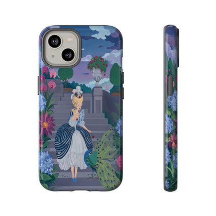 🦚🌸 The Peacock Garden Terrace Phone Case – Art Deco Floral Elegance
