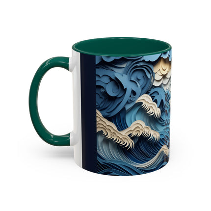 Dramatic Ocean with Crashing Waves Colorful Mugs (11oz, 15oz)