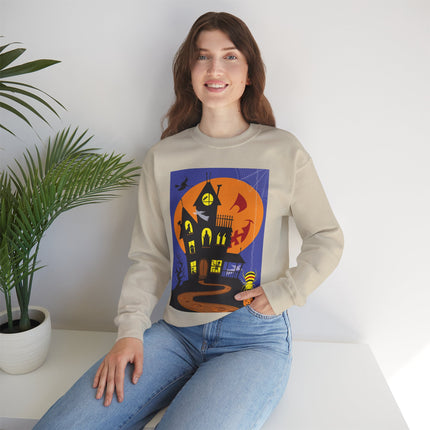 Halloween Night at the Haunted House Unisex Heavy Blend™ Crewneck Sweatshirt