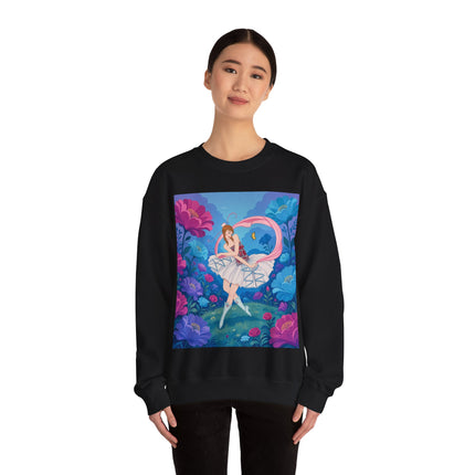 🦋🌸 The Butterfly Garden Ballet Crewneck Sweatshirt – Art Deco Floral Whimsy