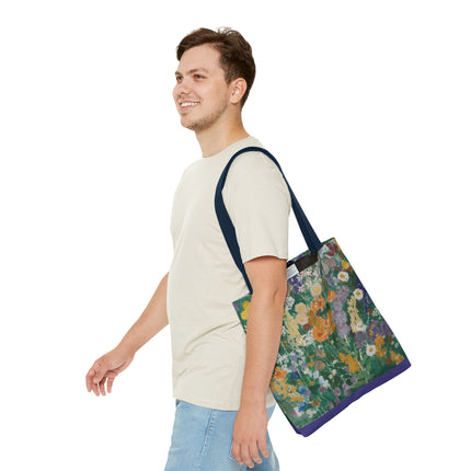 Flowers on the Mountain by August Babberger Tote Bag (AOP)