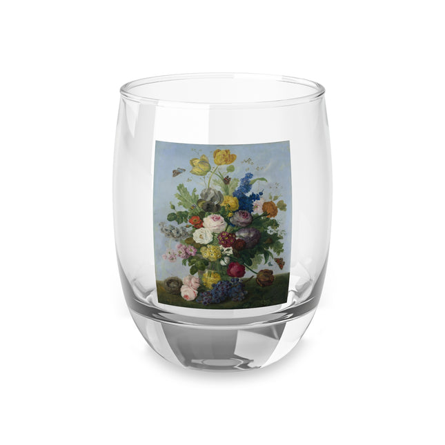Bouquet of Flowers and a Nest by Sebastian Wegmayr Whiskey Glass