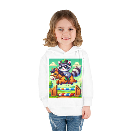 Raccoon Rider Toddler Pullover Fleece Hoodie
