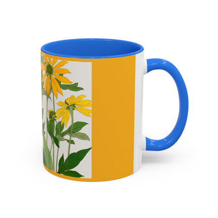 Clerodendrum & Rudbeckia Flower by Tanigami Kônan Colorful Mugs (11oz, 15oz)