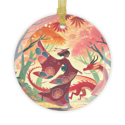 The Dragon Fairy’s Dance Glass Ornament