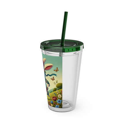 Rabbit Gladiator Sunsplash Tumbler with Straw, 16oz