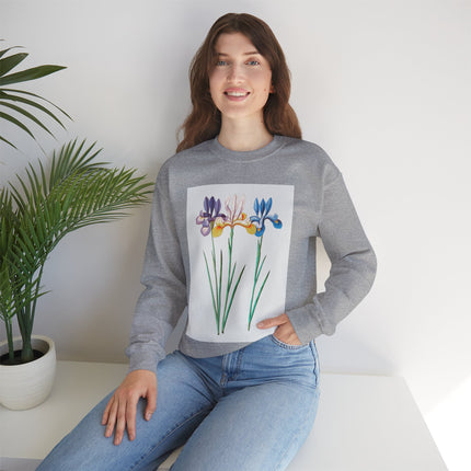 Blue Iris by Anselmus Boëtius de Boodt Heavy Blend™ Crewneck Sweatshirt