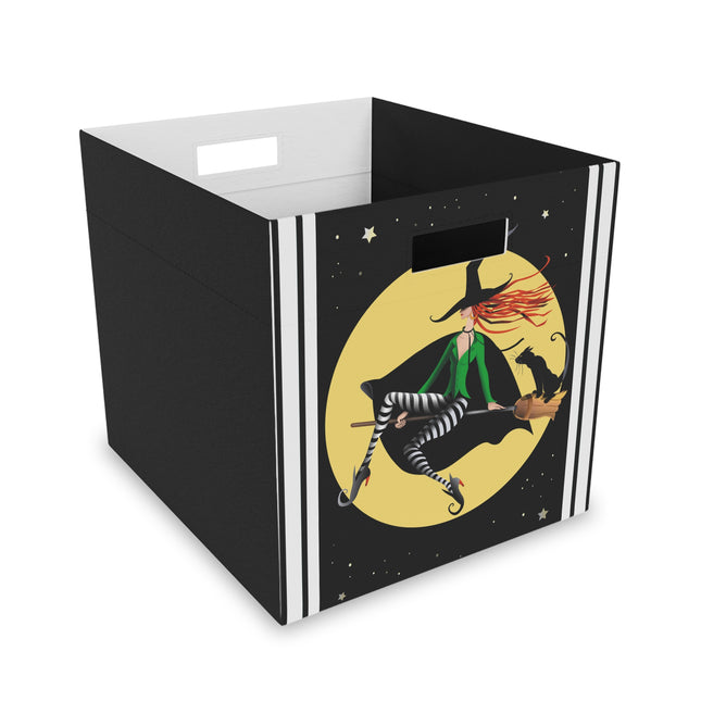 A Witch’s Moonlit Flight Felt Storage Box