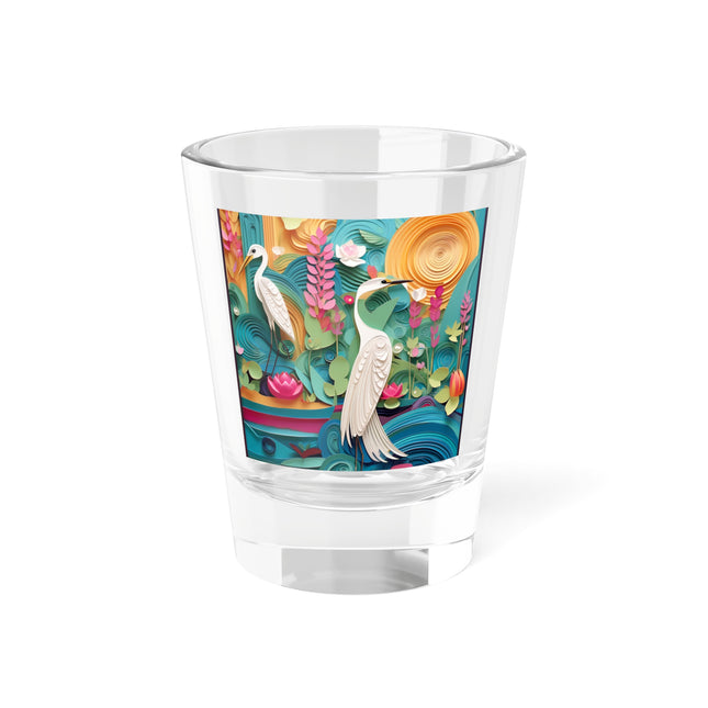 Elegant Egret Oasis Shot Glass, 1.5oz