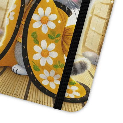 🐱🍵 Playful Kitten in the Tea Room Flip Case – Curious Charm & Cozy Whimsy