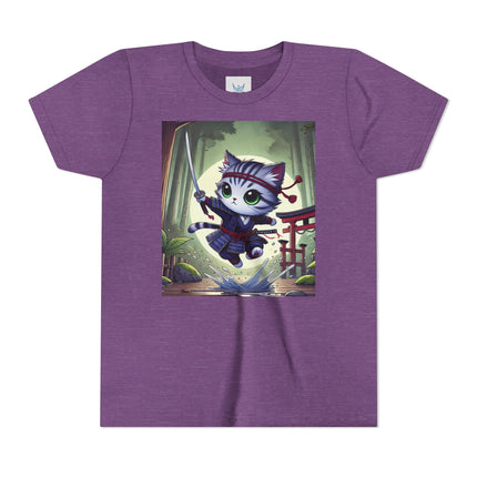 Moonlit Samurai Kitty Youth Short Sleeve Tee
