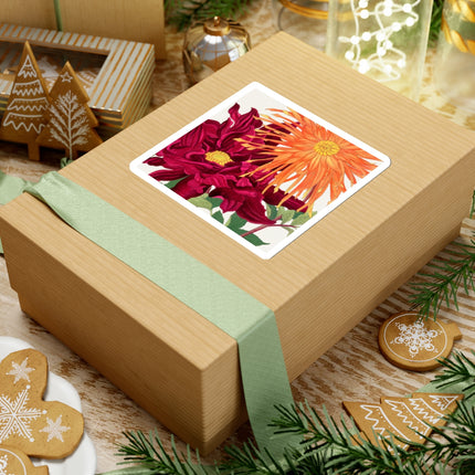 Dahlia Flower by Tanigami Kônan Kiss-Cut Stickers (4 Sizes)