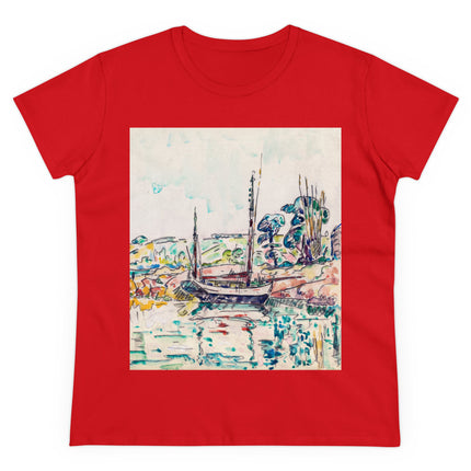 Concarneau by Paul Signac Women's Midweight Cotton Tee