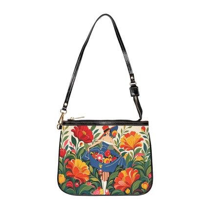 🌺🎩 The Grand Flower Market Small Shoulder Bag – Art Deco Floral Fashion