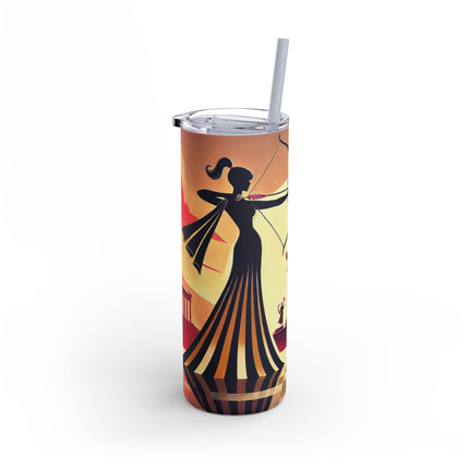 Art Deco Valentine's Romance Skinny Matte Tumbler, 20oz