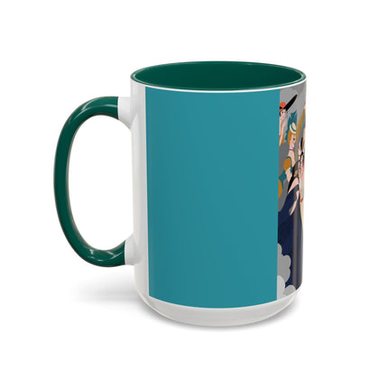 Celestial Masquerade Colorful Mugs – Theatrical Elegance & Floating Whimsy