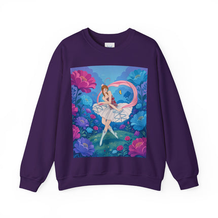 🦋🌸 The Butterfly Garden Ballet Crewneck Sweatshirt – Art Deco Floral Whimsy