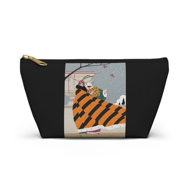 Snowfall Courtesan Cosmetic Bag – Whimsical Winter Elegance
