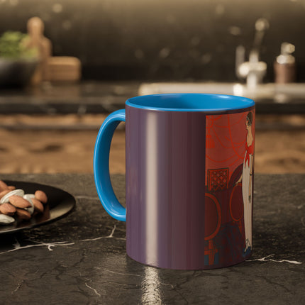 L’Entracte by Georges Lepape Colorful Mugs (11oz, 15oz)