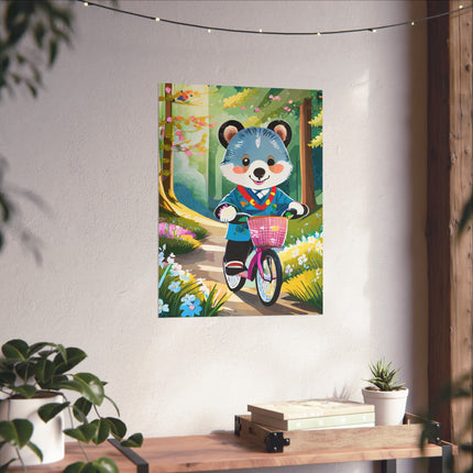 Furry Cyclist Fine Art Posters