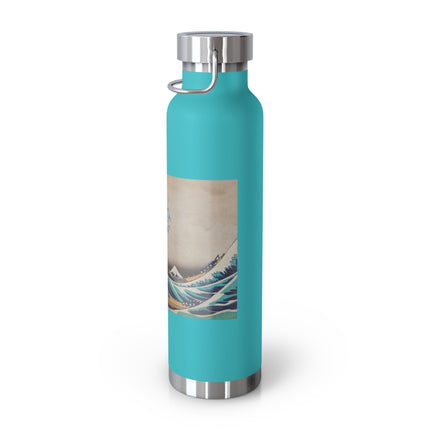 The Great Wave off Kanagawa by Katsushika Hokusai Copper Vacuum Insulated Bottle, 22oz