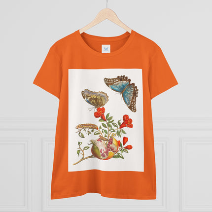 Blue Butterflies and Pomegranate Cotton Tee