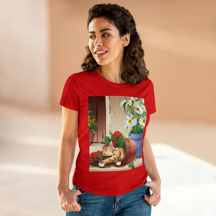 Blooming Serenity Women's Midweight Cotton Tee