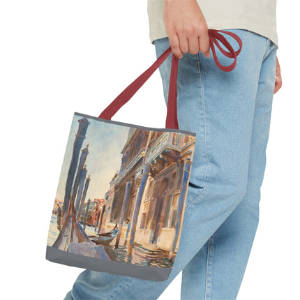 Gondola Moorings on the Grand Canal by John Singer Sargent Tote Bag (AOP)