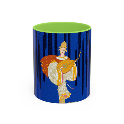 Celestial Melody Colorful Mug (11oz, 15oz) – Musical Grace, Starlit Beauty & Art Deco Elegance