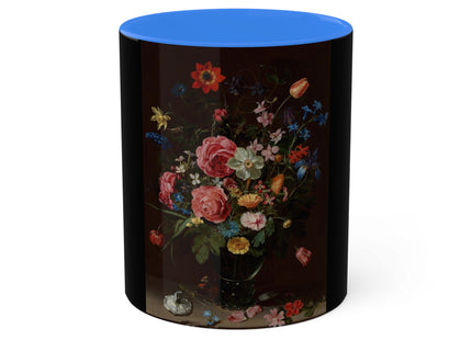 A Bouquet of Flowers by Clara Peeters Colorful Mugs, 11oz